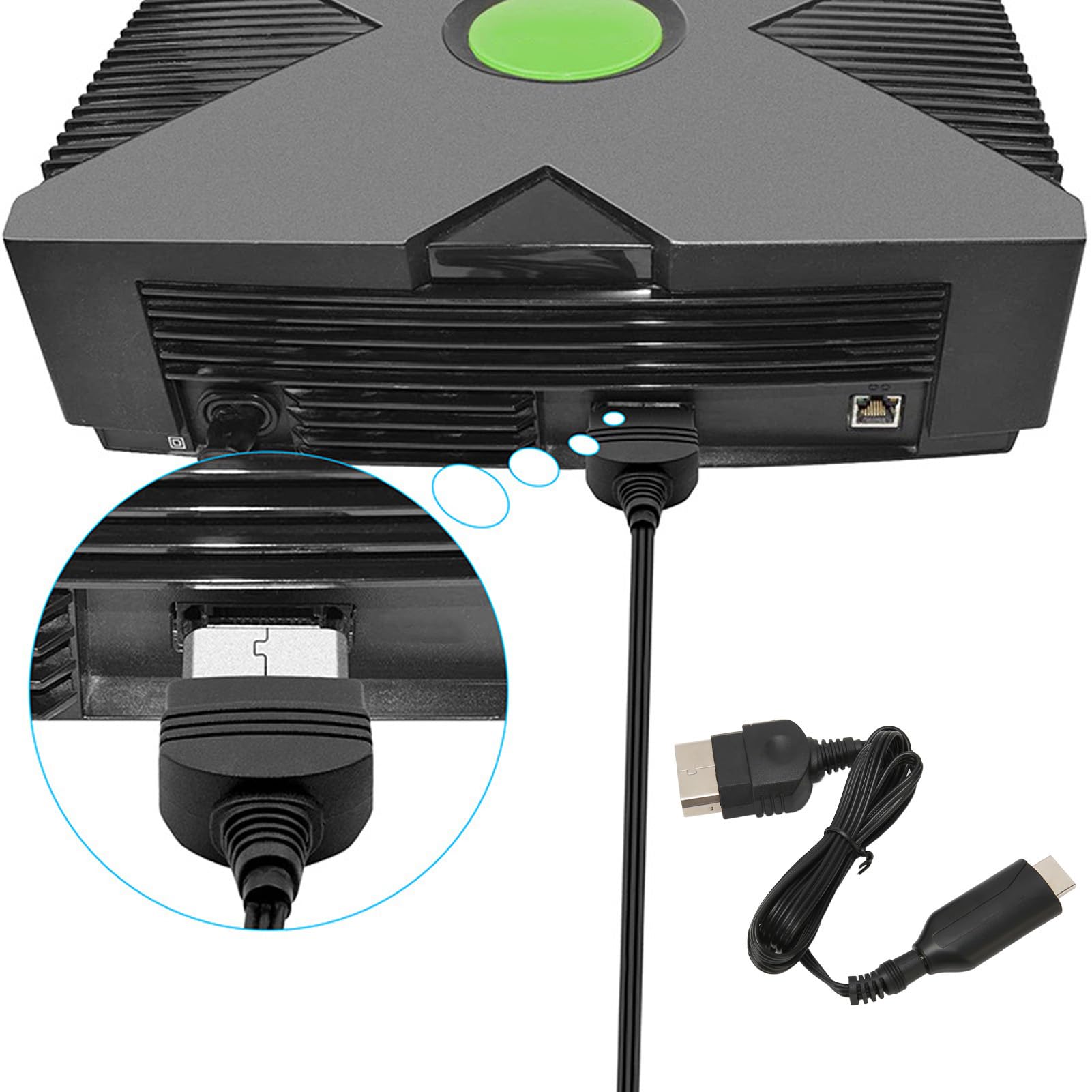 Yosoo Health Gear Convertisseur X Box Original vers HDMI, câble de Liaison HD 1080p/720p, Adaptateur Plug-and-Play pour Console Classique vers TV Moderne