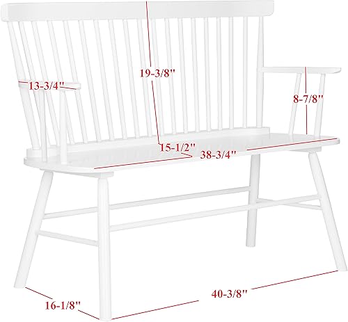 Miniatura 10 de Safavieh American Homes Collection Addison - Banco trasero con husillo blanco