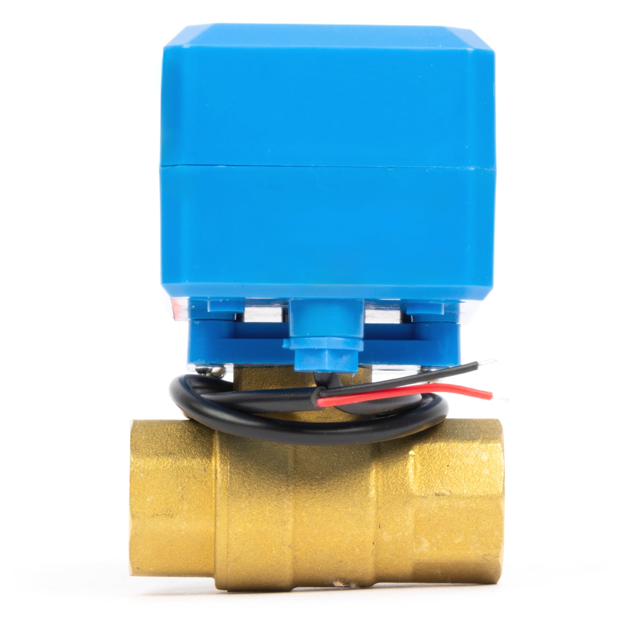 Valvola a sfera motorizzata in ottone da 1/2", ritorno automatico a 2 fili, 9-36 V AC/DC con 2 spie, normalmente chiusa