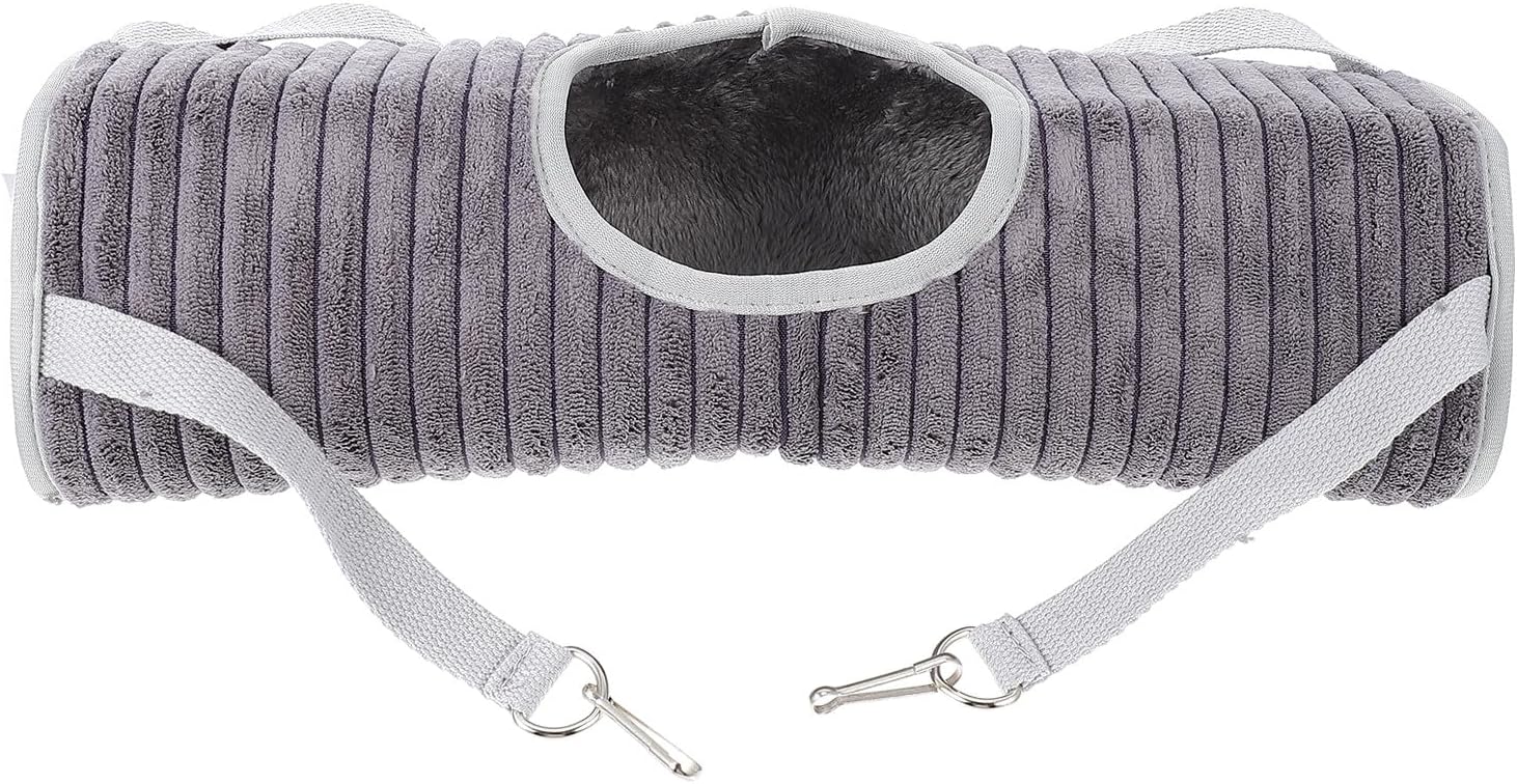 VICASKY Small Animal Hanging Nest and Pet Sleeping Bed Gray Hammock Hanging Cage Bed for Ferret Hamster Squirrel for Small Pets