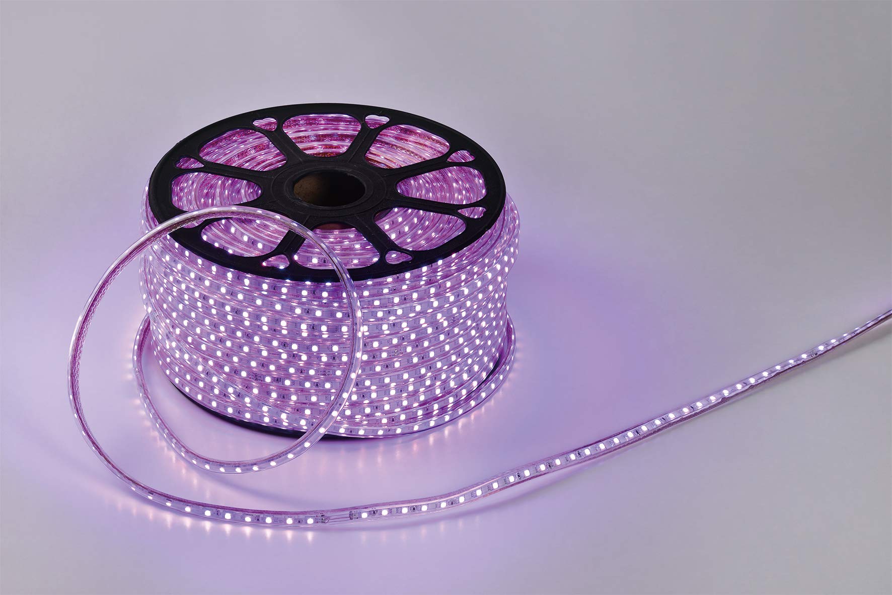 DeFacto - Tira flexible de luces LED RGB (50 m, 5050 con 24 botones, 60 ledes/m, con mando a distancia, IP65)