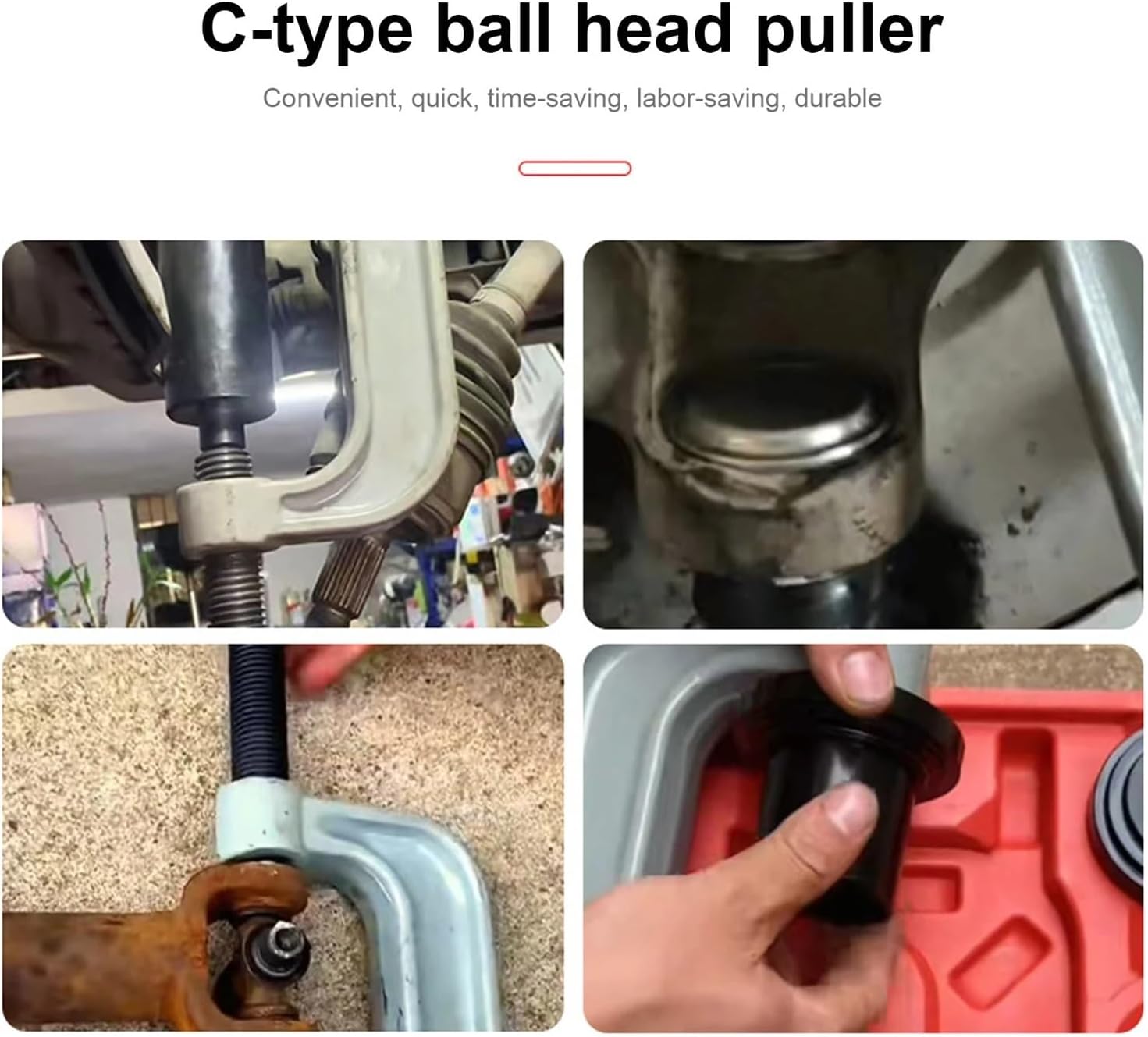 10pcs Ball Joint Service Kit With Portable Storage Case C-type Separator Tool Compatible With Most 2WD/4WD Cars And Light Trucks