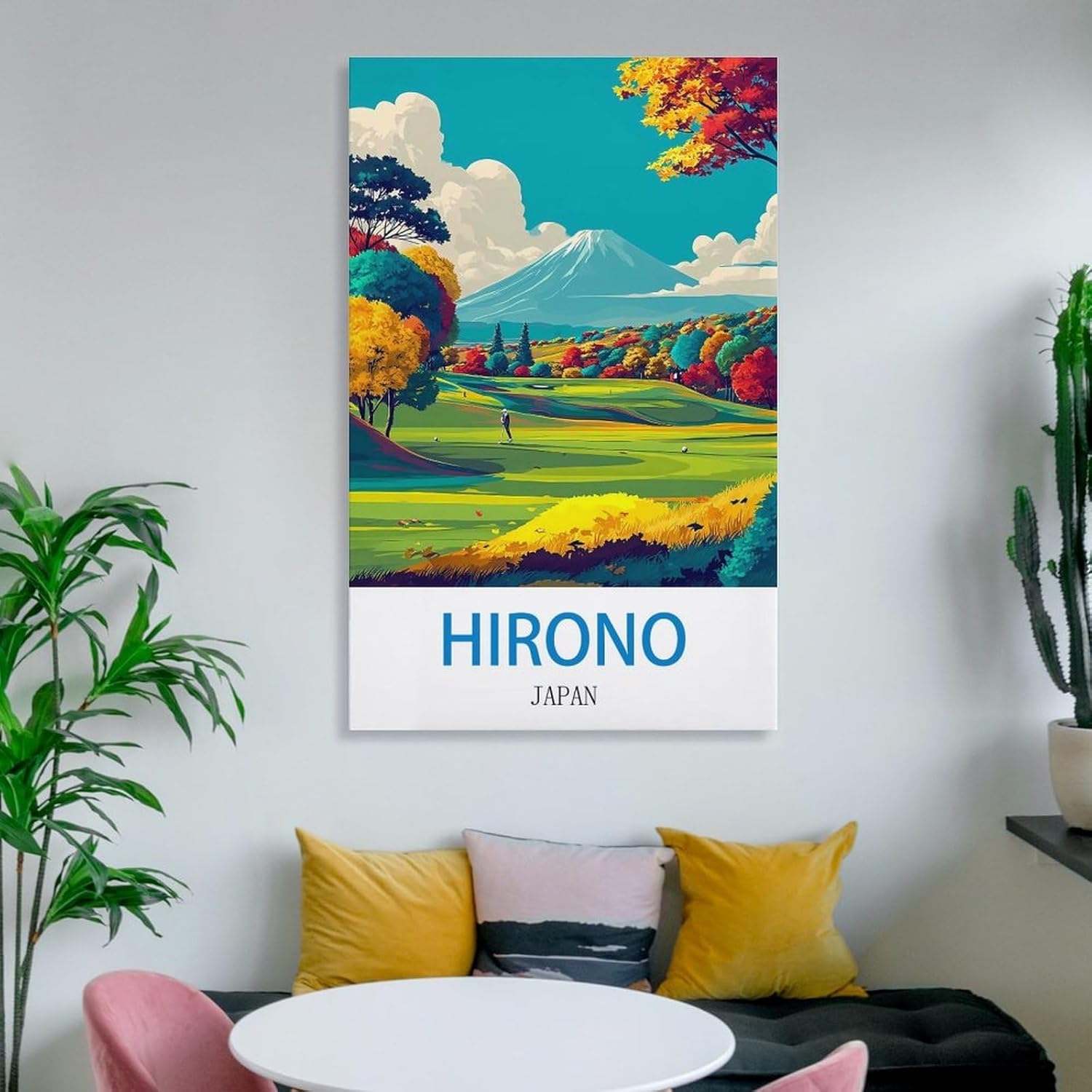 ZCJAIDJND Hirono Golf Japan Vintage Travel Posters 24x36inch(60x90cm) Painting Canvas Wall Art Picture Print