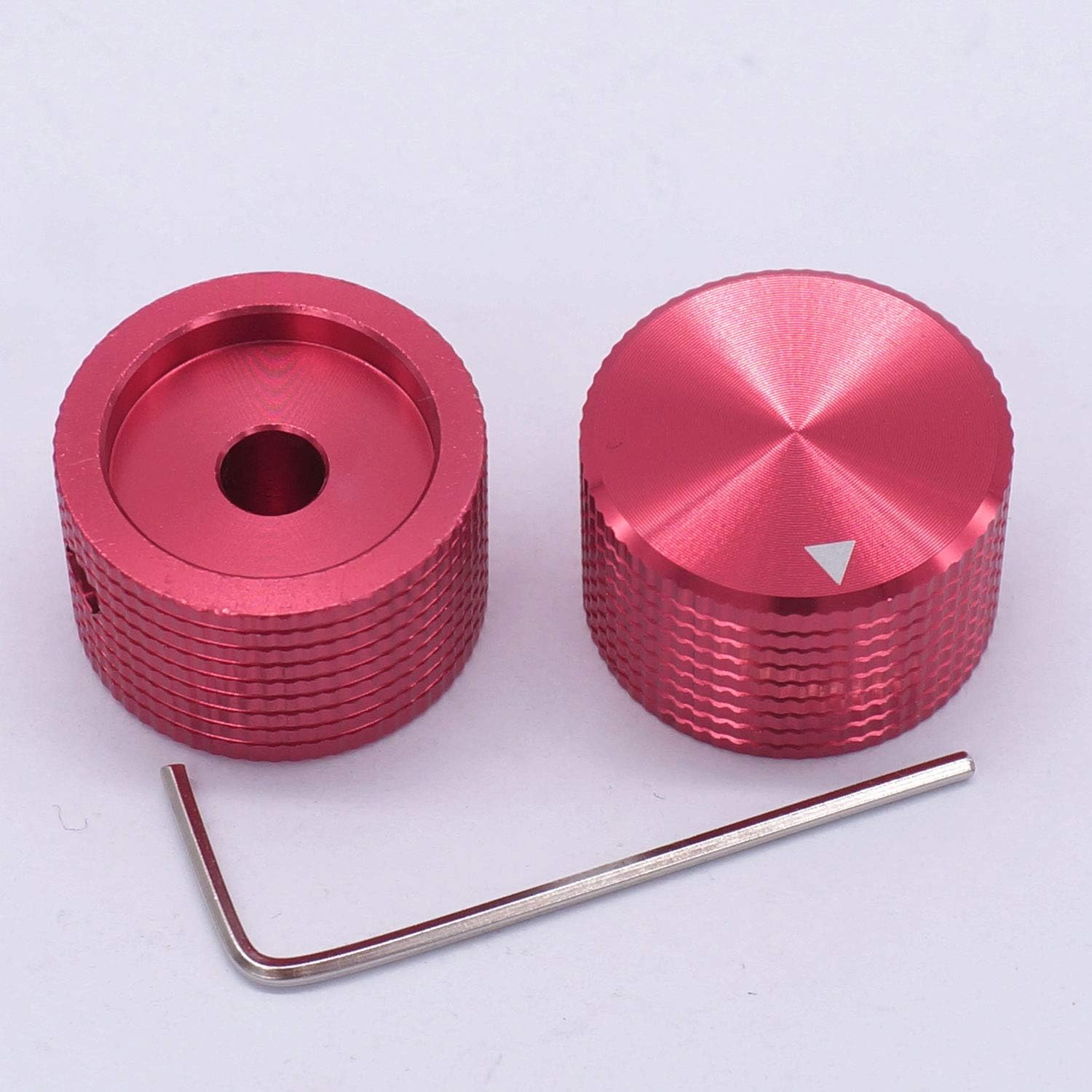 Taiss /2 Pcs Red Electronic Control Knob for 6mm Diameter Waves Volume