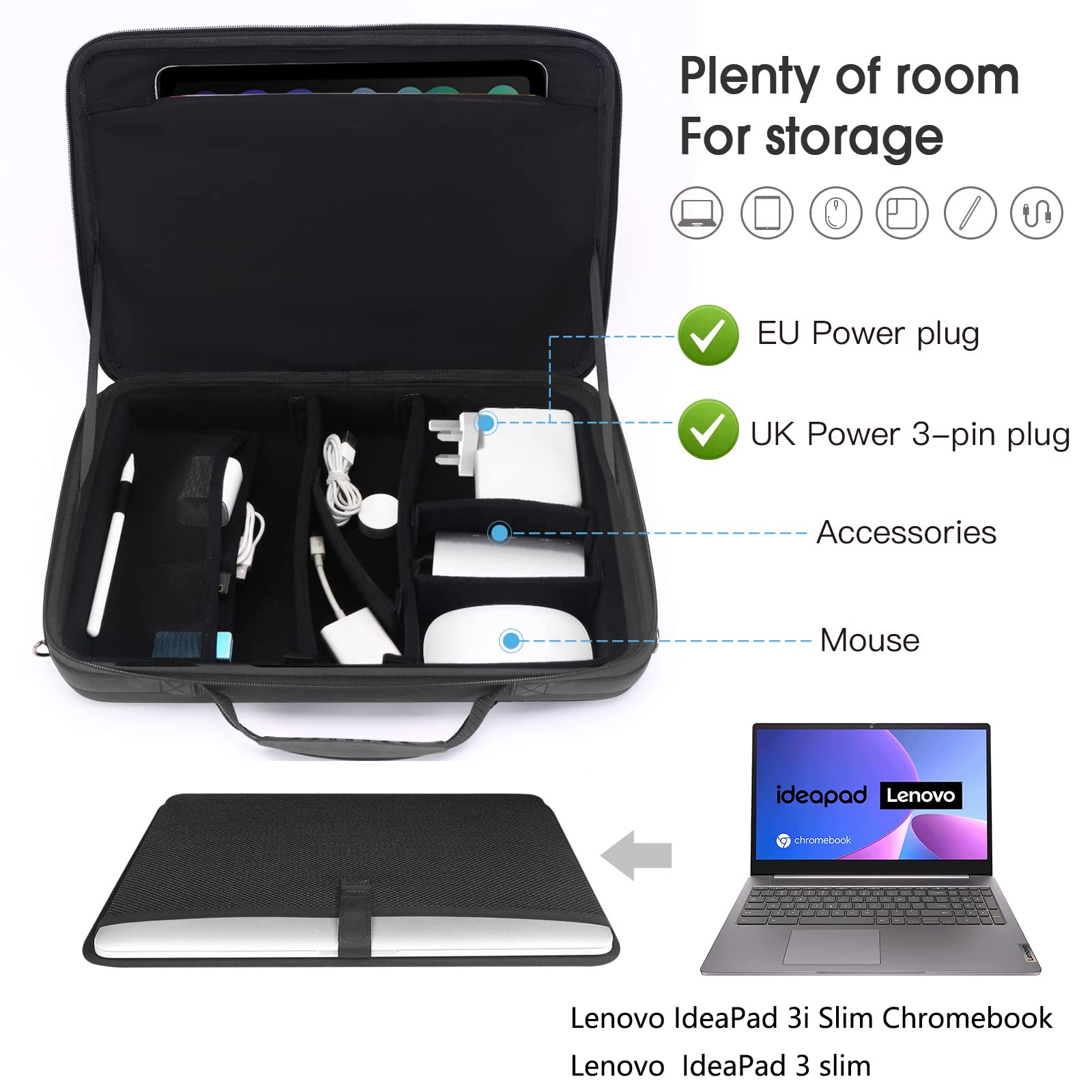 Smatree Laptop-Tasche Für Lenovo Thinkpad E15 & IdeaPad Pro 5 – Harte Schale, Wasserabweisend & Stoßfest