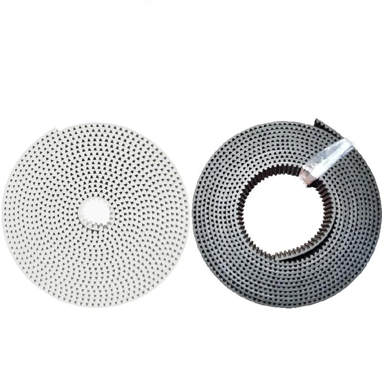 Correa Alternadora Correa Dentada Poliuretano PU HTD 5M Diente HTD5M Repuesto Transportador Transmisión Extremo Abierto 15mm 25mm Correas Máquina(Black,30MM_5METER)