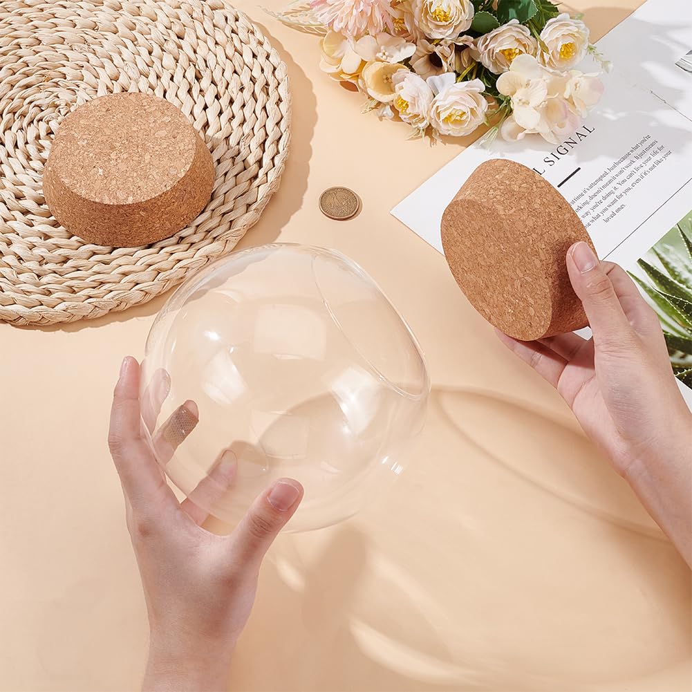 BENECREAT 2 paquete de Tapones de Corcho para Botellas, Tapas de Corcho de 9x11cm, Tapones de Corcho Cónicos para Botella de Vino, Garrafas, Cerámica, Botella de Vidrio de Cerveza, 3cm de Espesor