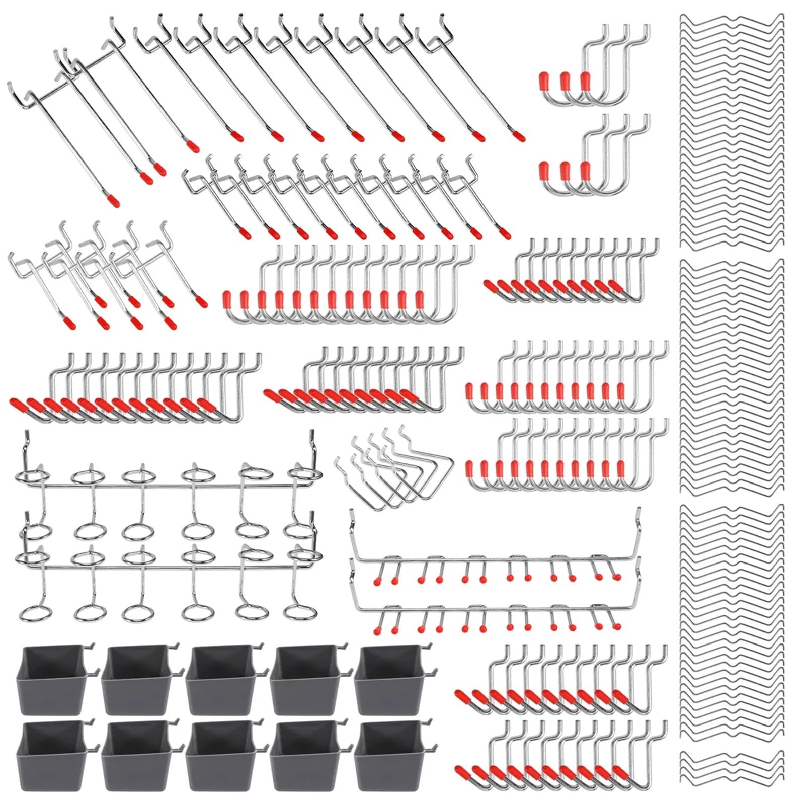 Assortimento di ganci for pannelli forati da 228 pezzi Per Casa