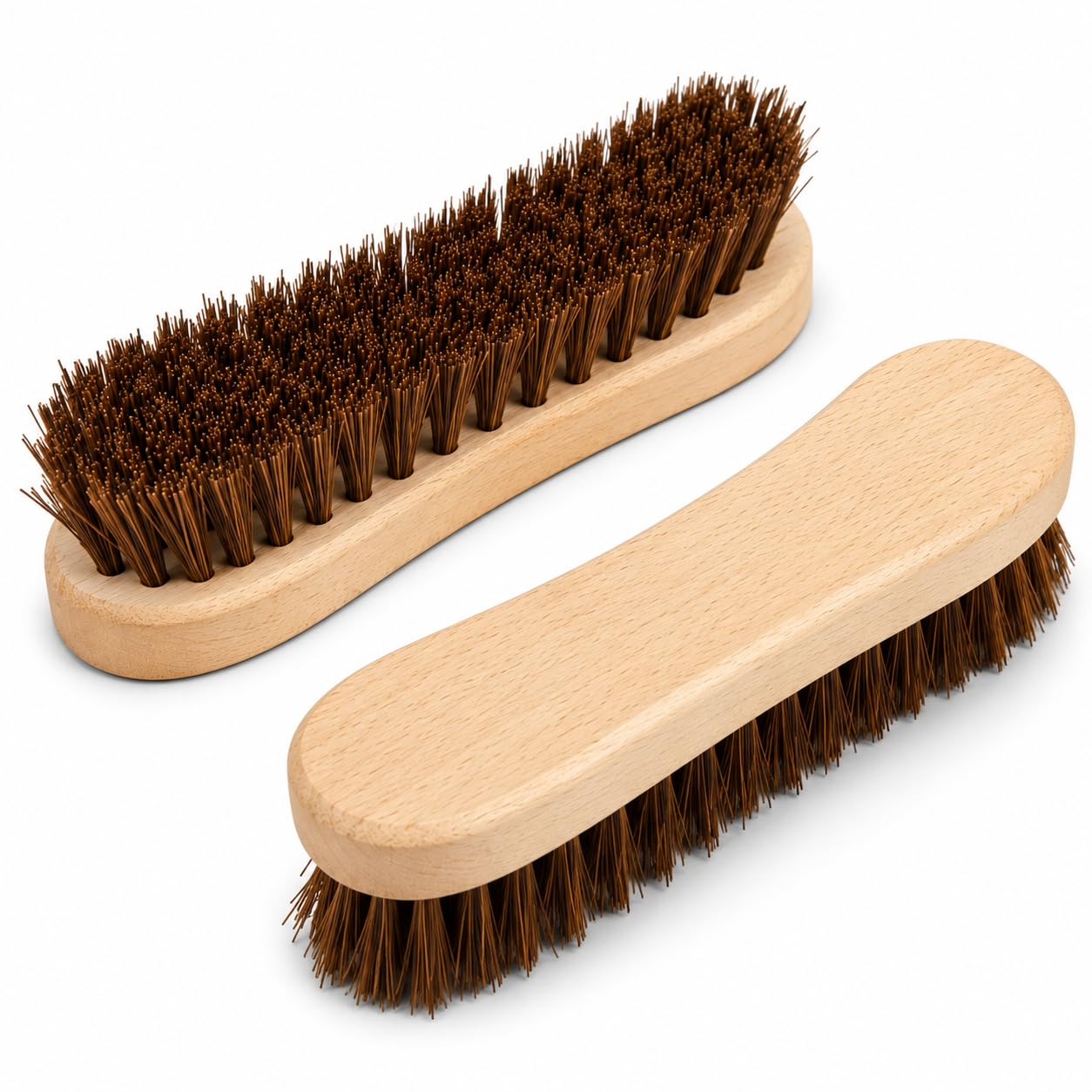 Industrial Wooden Scrubbing Brush 2 Pack | 8" Heavy Duty Bassine Brush