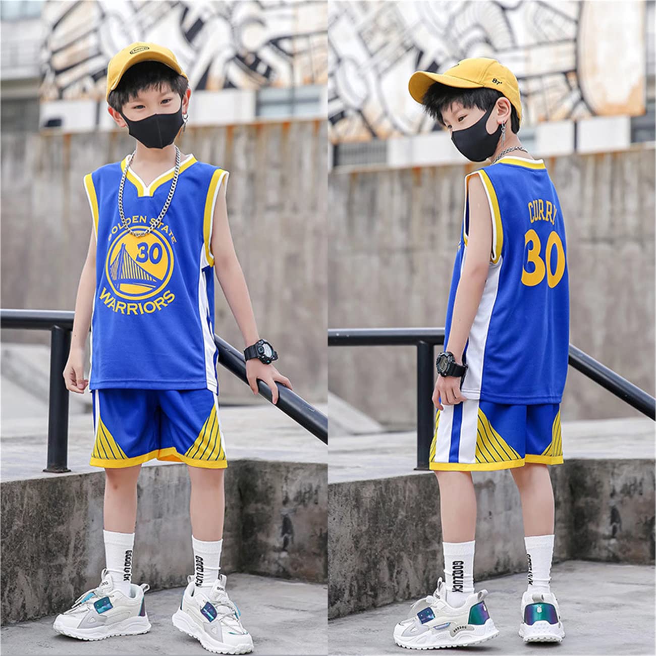 Ensemble de Basket-Ball pour Enfants 2 pièces,Ensemble de Basket-Ball Unisexe pour Enfants 2-16 Ans,Chemise de Basket-Ball pour Enfants