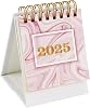 Mini Desk Calendar 2024-2025,Standing Desk Calendar from Jul.2024 to Dec.2025 18 Months Small Desk Calendar 2024-2025,Flip Calendar for Desk Light Pink