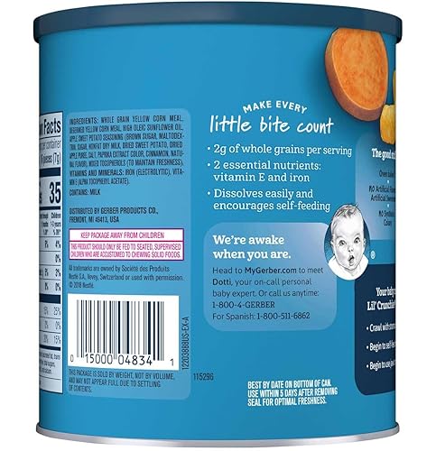 Gerber Graduates Lil Crunchies Cheddar suave 148 oz 6 unidades