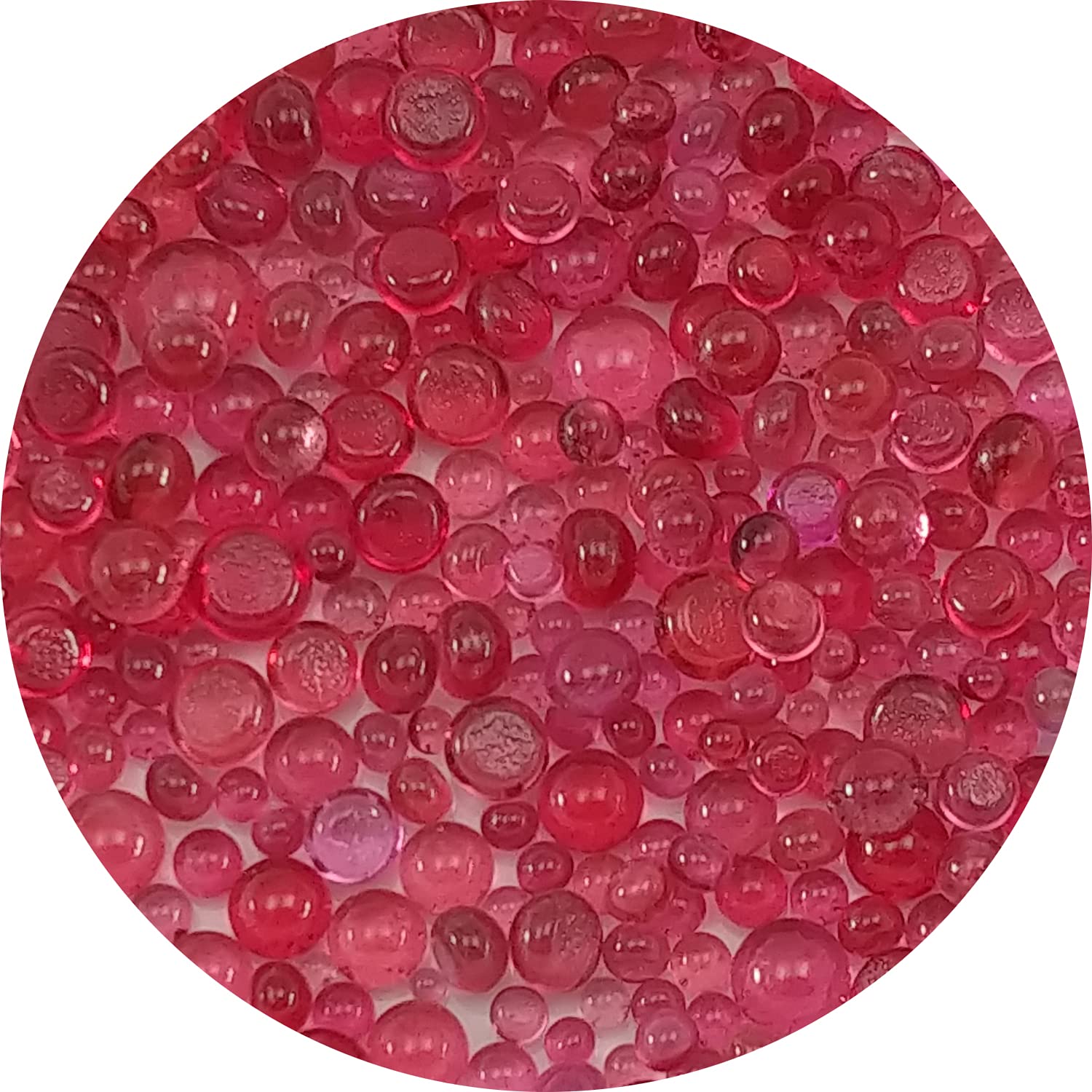 Ruby Red Striker, Tint Frit Balls FB1824 COE 90 Glacial Art Glass-image-16