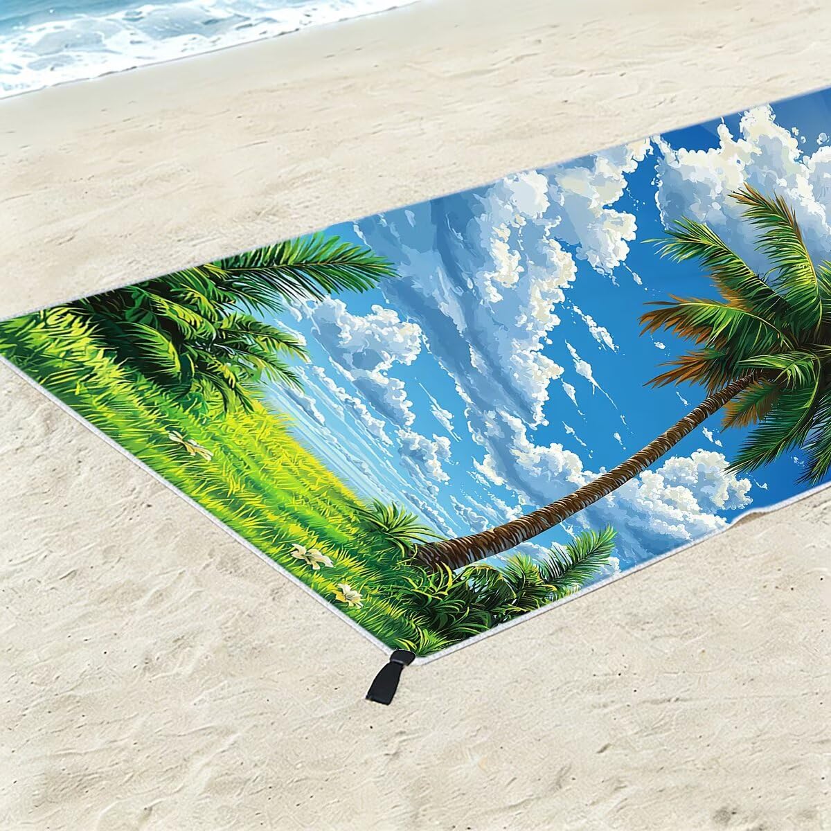 Ręcznik plażowy z mikrofibry, duży 100 x 220 cm, zestaw 2 szt., szybkoschnący, ręcznik do sauny, fitness, chmurka, chłonny ręcznik kąpielowy, sportowy, bez piasku, ręcznik plażowy XXL, prezent dla