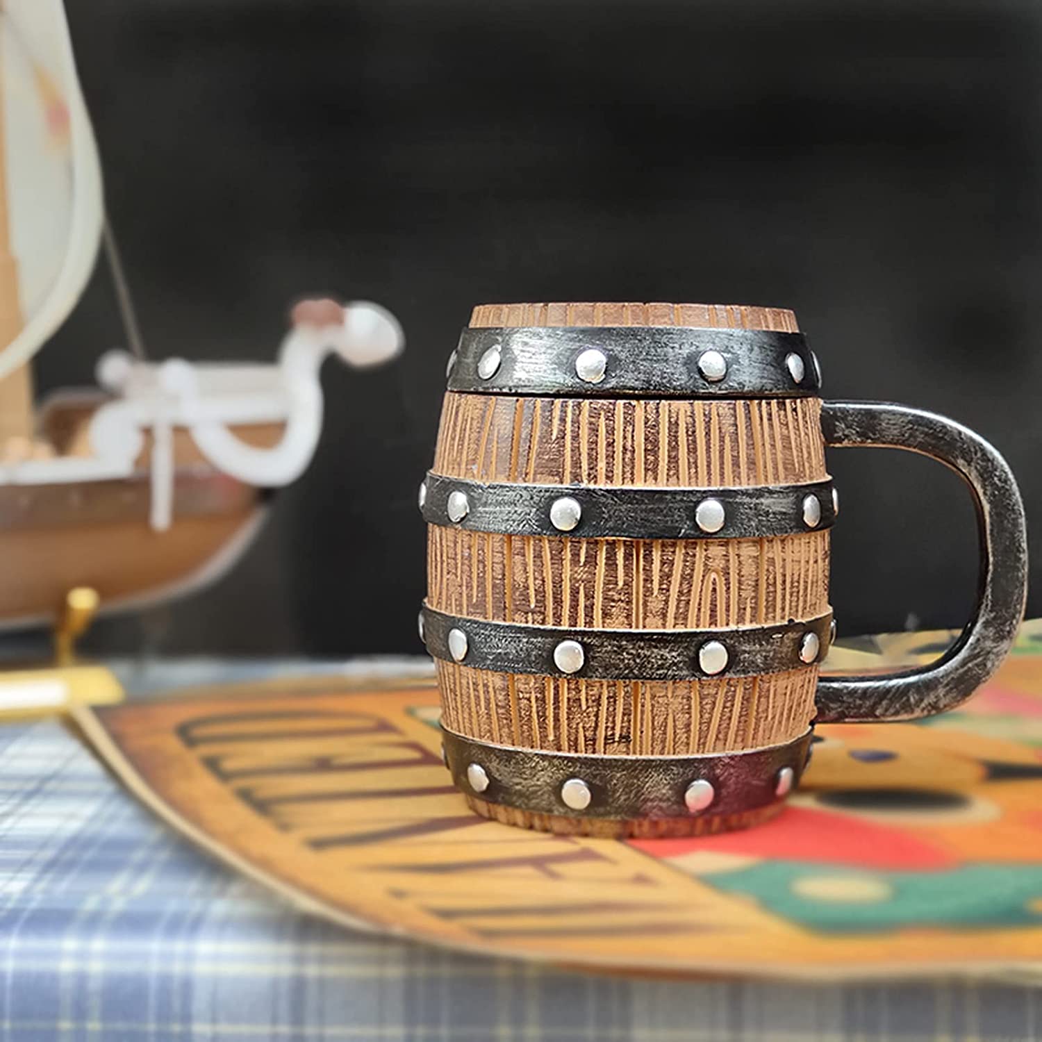 Amazon.co.jp: 樽型 ジョッキ ビール ジョッキ マグカップ ミルク 