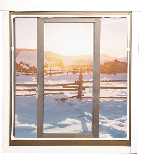 Miniatura 2 de Kit de aislamiento magnético para ventana, película aislante de ventana resistente con cubiertas de tiras magnéticas de marco completo para mantener