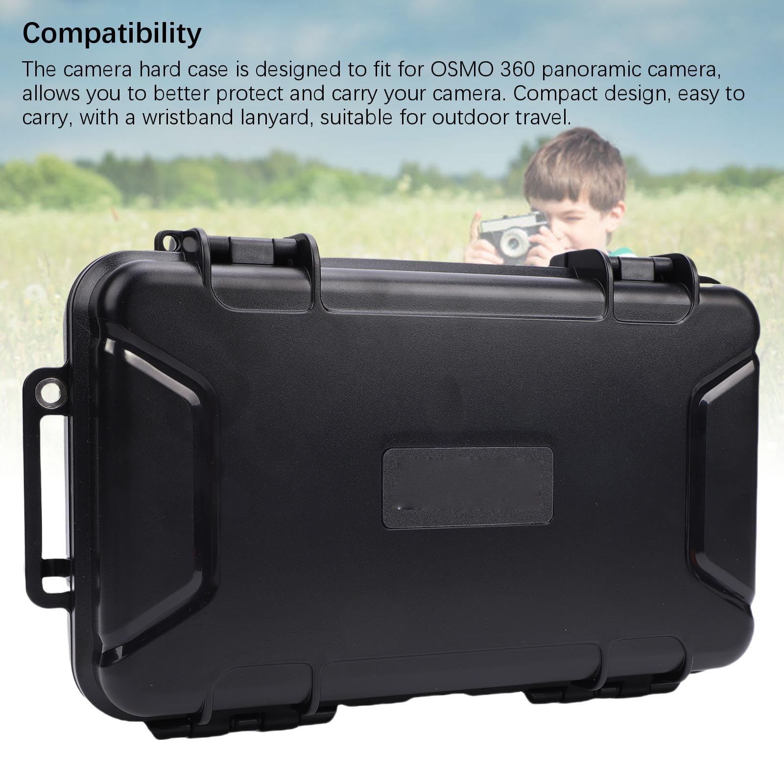 Custodia rigida impermeabile portatile per fotocamera panoramica 360 con design antiurto per viaggi all'aperto