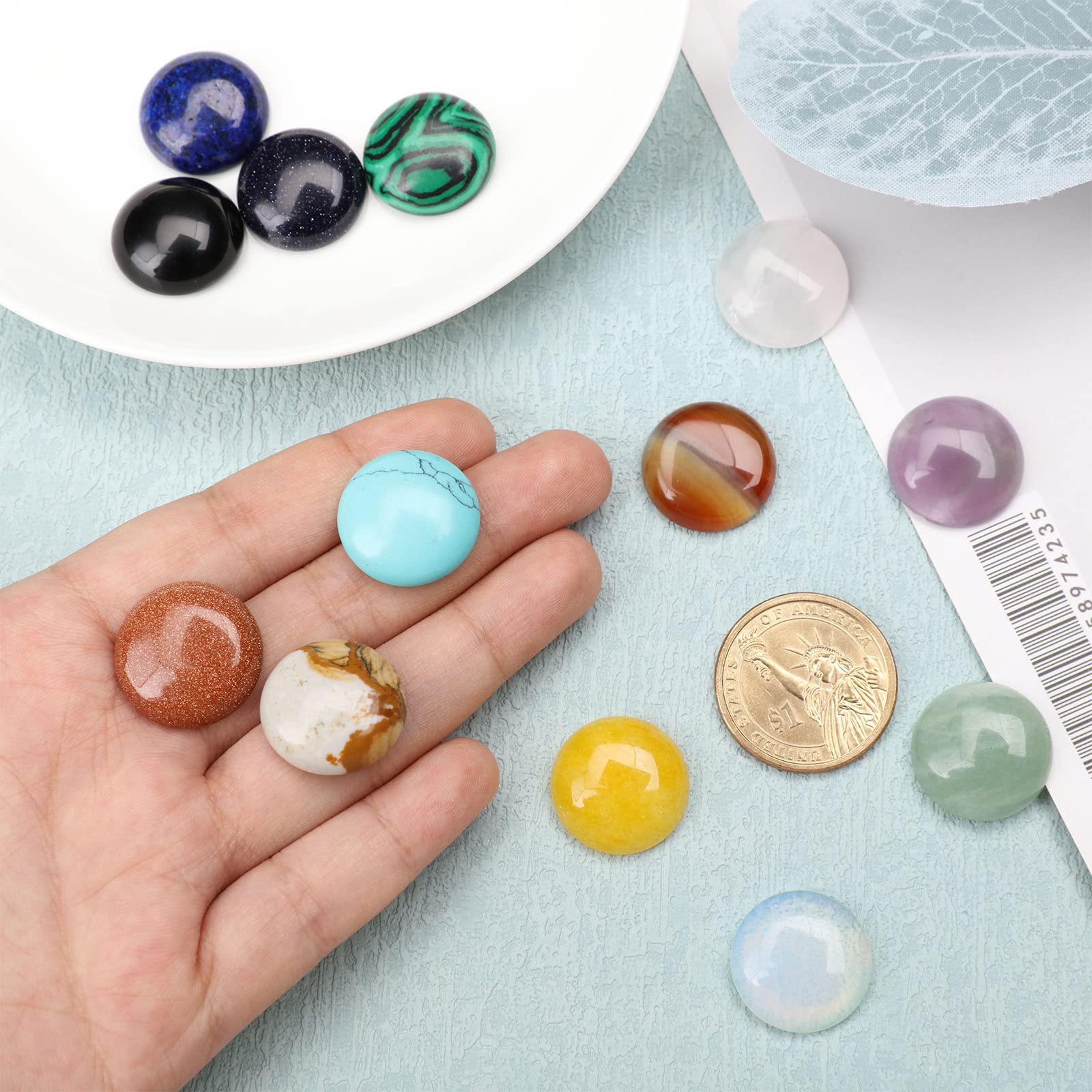 Amazon.co.jp: SUPERFINDINGS 16個 カボション ミックス 天然石 天然 