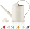 Tennedriv Green Watering Can for Indoor Plants, 68 oz, 1/2 Gallons, White, Polypropylene (PP) Material