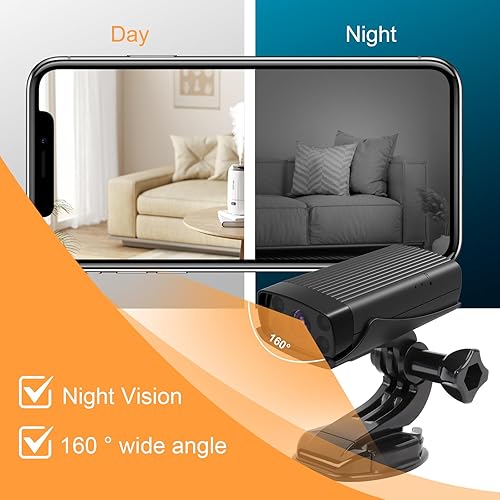 Miniatura 5 de Mini cámara de seguridad, cámara de niñera HD para el hogar, cámara inalámbrica WiFi más pequeña con detección de movimiento, control de aplicación