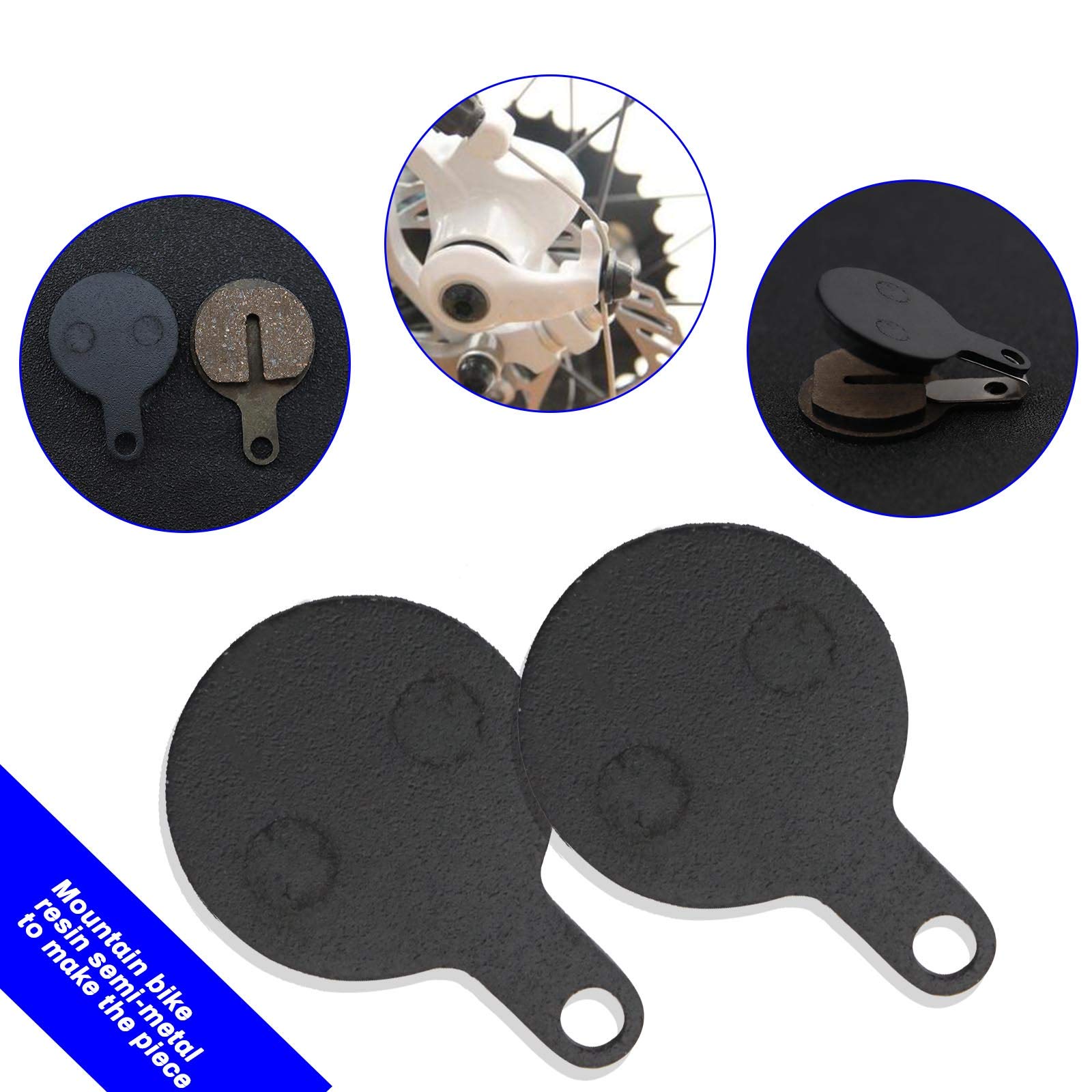 2 Coppie Pastiglie Freno A Disco Bici Con Molle - Compatibili Tektro Novela Lyra IOX (Resina/Semimetalliche)