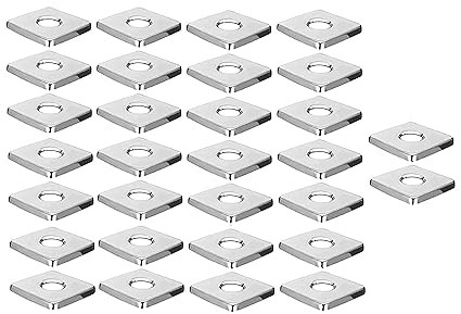 CUROVIT Brass Chrome Plated Set of 30pc Square Wall Flange/Free Cap for Taps/Kitchen Mixture/Bathroom Mixture in Kitchen & Bathroom Fittings (Set of 30 pc)