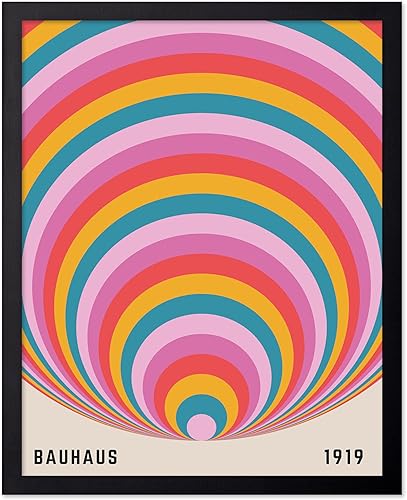 Miniatura 7 de Monem Art Bauhaus Póster – Impresión de sol de California – Arte de círculos arcoíris – Arte geométrico – Arte bohemio chic – Arte moderno de