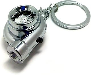 (maxima★select) タービン 型 LED ミニ ライト 搭載 キーホルダー 音 付き 動作確認済み