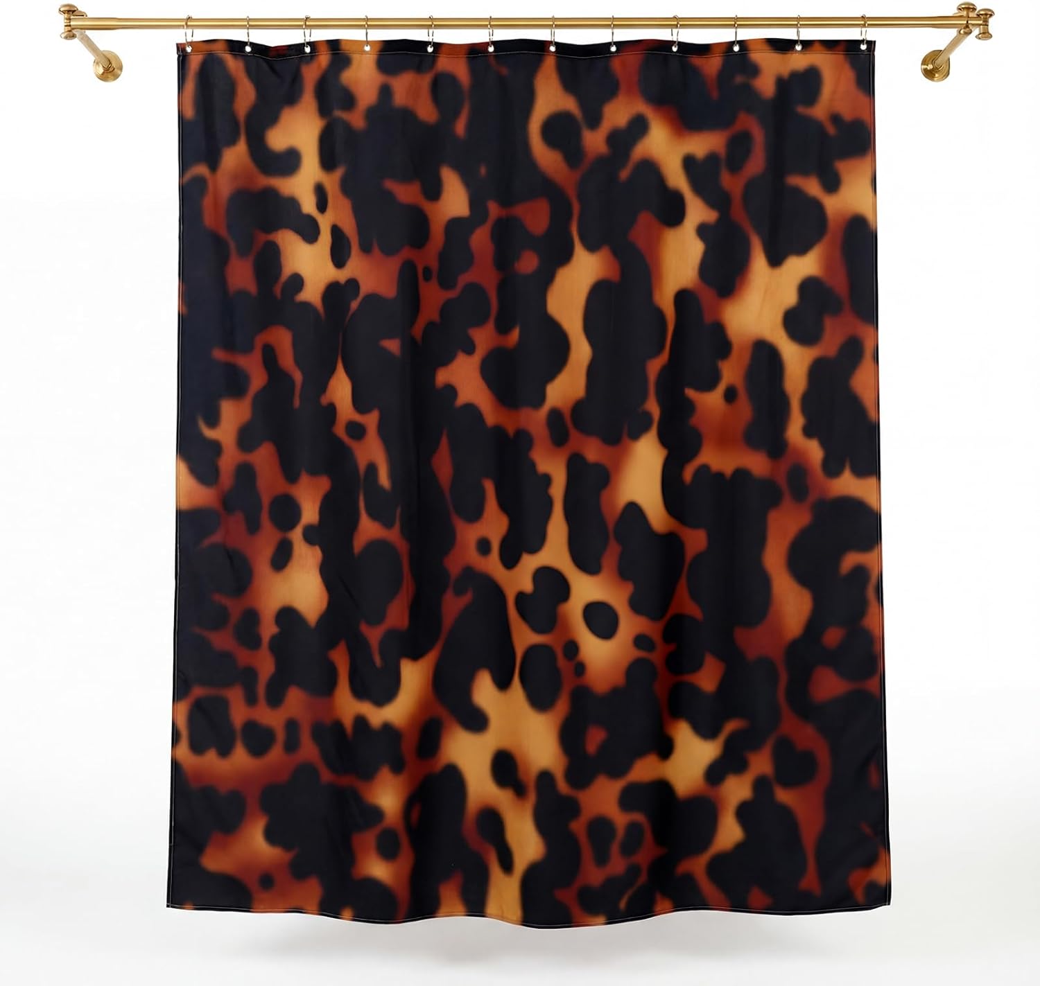71" x 74" Tortoise Shell Shower Curtain Tortoiseshell Print Polyester Shower Curtain Waterproof Fabric Bath Curtains for Home Bathroom Kitchen Decor