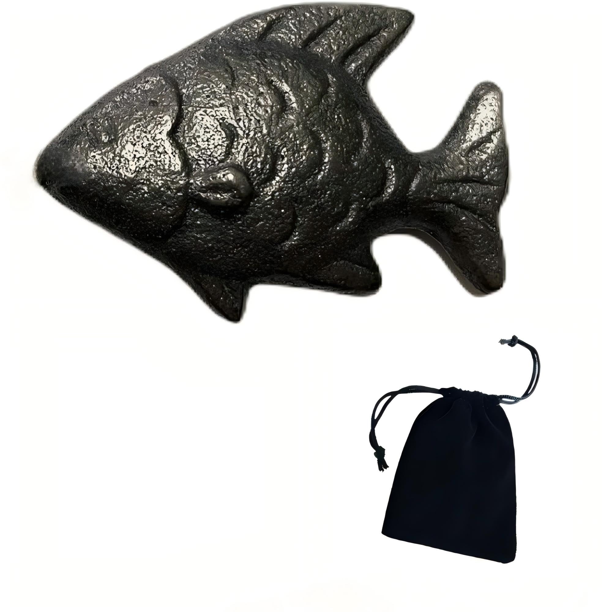 Nvarupc Black Iron Fish Natural Iron Supplement, Cooking Aid For Food And Water, Storage Bag Included