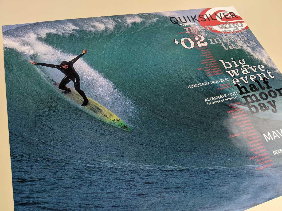 エディアイカウ　オフィシャルポスター　クイックシルバー QUIKSILVER IN MEMORY OF EDDIE AIKAU」大会ポスターをプレゼント