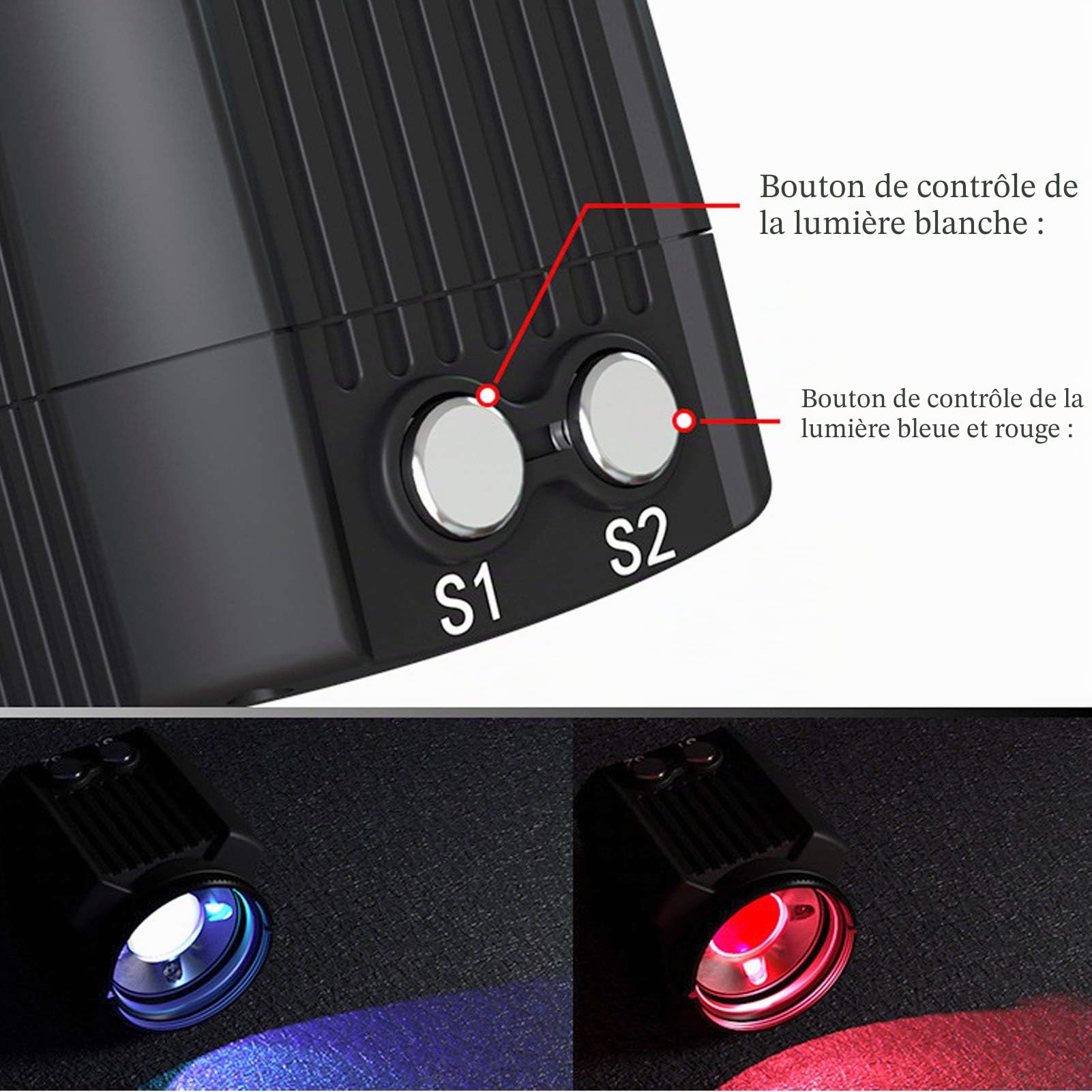 VBESTLIFE Lumière Vidéo sous-Marine, Lumière de Remplissage de Photographie de Plongée étanche 60M, Lumière Vidéo LED 7500K, pour Appareil Photo Reflex Numérique, Photographie sous-Marine