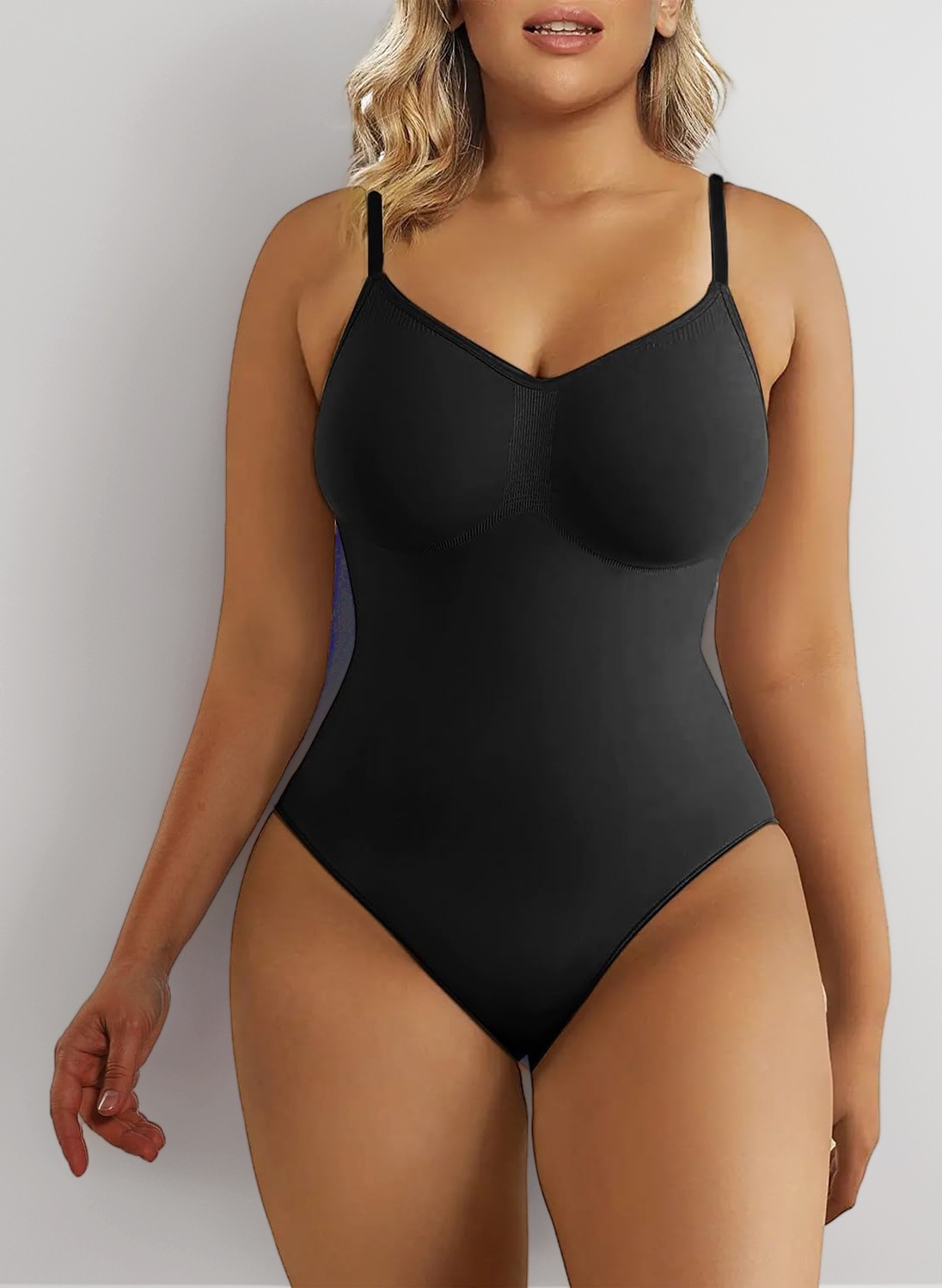 SHAPERX Women's Seamless Shapewear Bodysuit Tummy Control Body Shaper Waist Snatching Body Suit