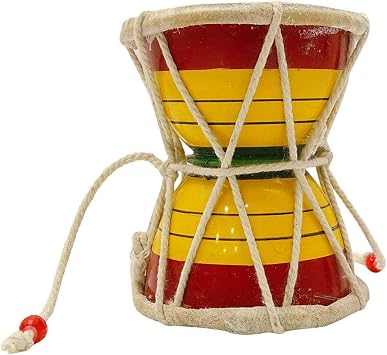Indian Musical Instruments Damaru Meditation Kirtan Shiv Damroo Percussion 10cm