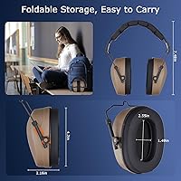 Vista 4 de Orejeras de Seguridad para Protección Auditiva SNR 29 dB Cancelación de Ruido Orejeras de Tiro, Caza, Construcción Reducción de Ruido