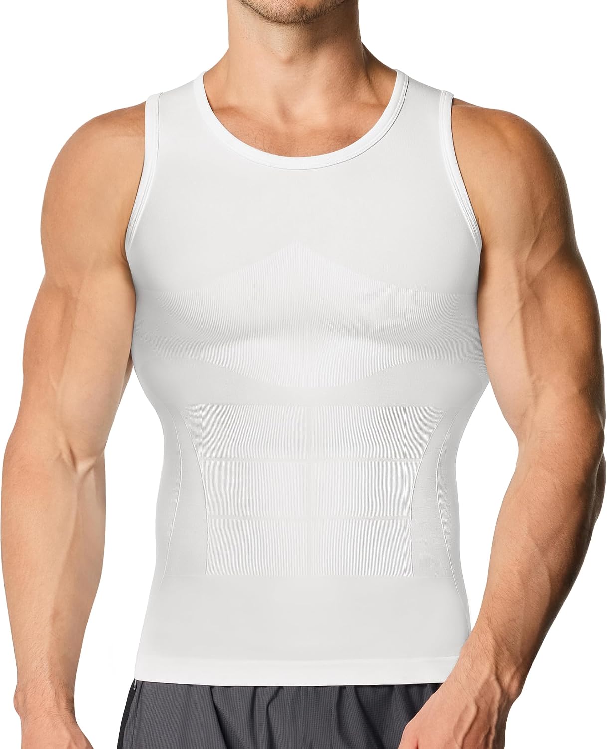 Nebility Mens Shapewear Compression Shirts Sleeveless Workout Tank Tops