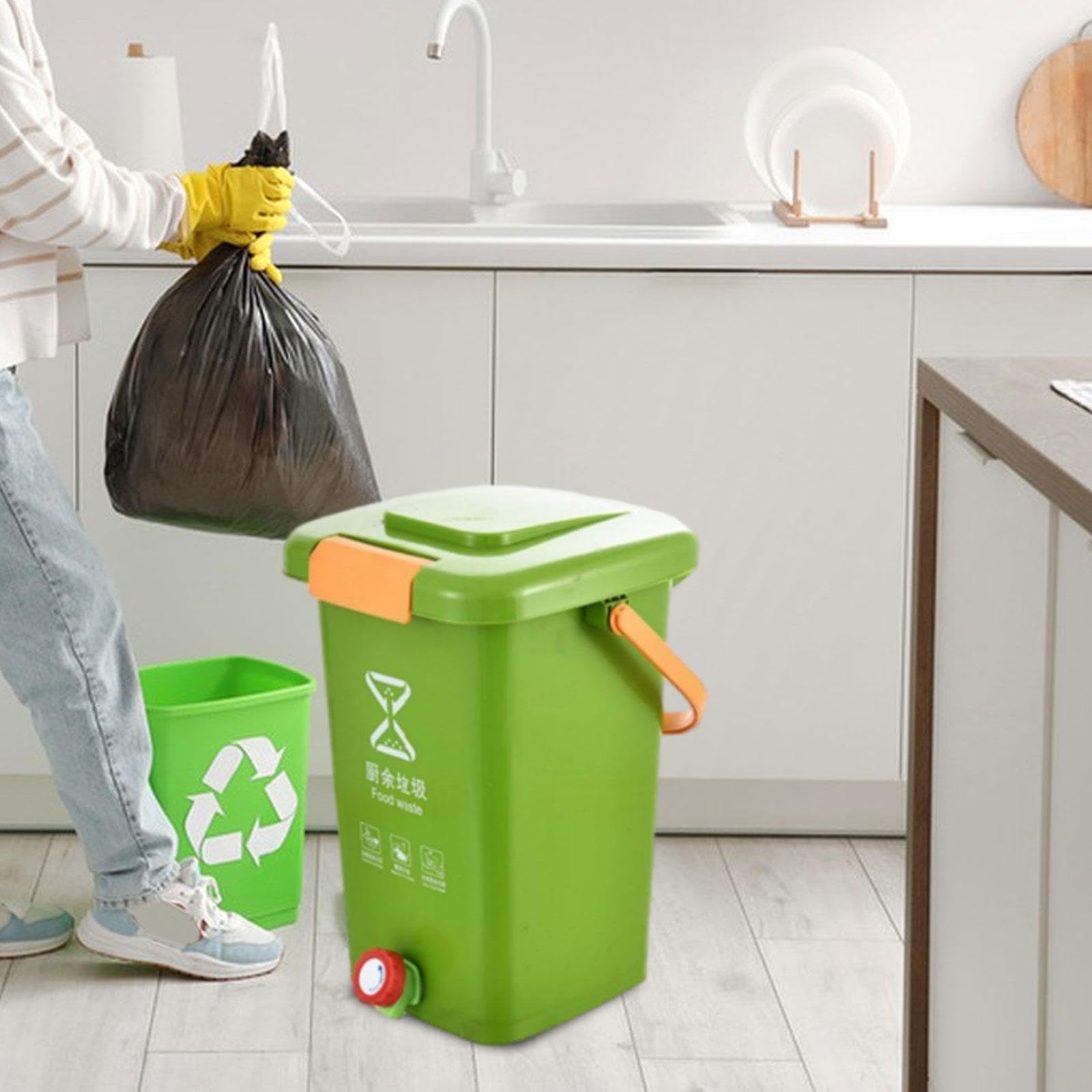 Seau à Compost pour Déchets de Cuisine, Poubelle de Recyclage Multifonctionnelle et Moderne, Composteur de Comptoir pour Cuisine, m
