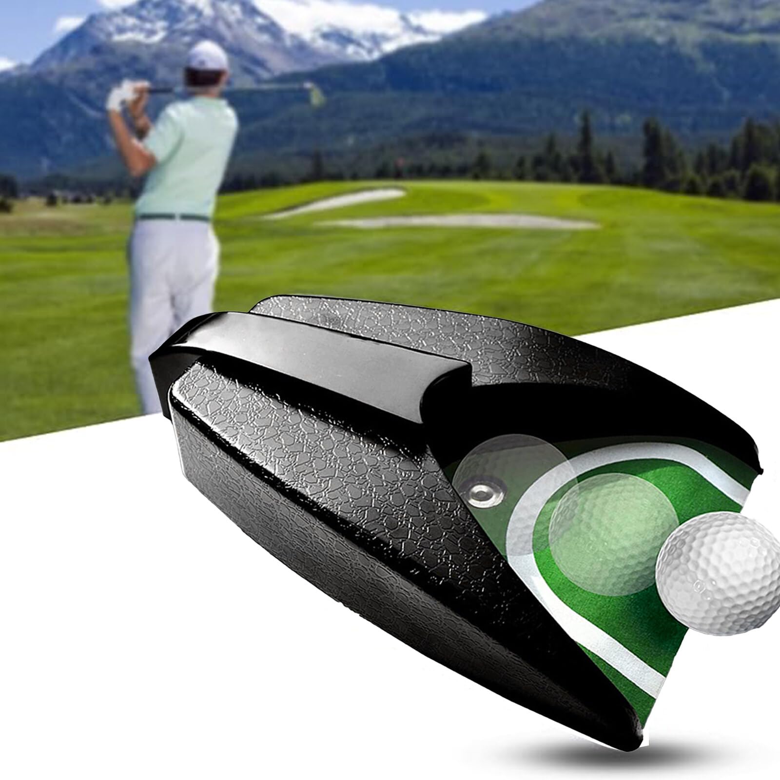 Taza de golf automática, ayuda de entrenamiento de agujeros de golf, dispositivo de retorno de golf para práctica de golf en interiores y exteriores