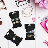 Vista 5 de Mototo 300 tarjetas de exhibición de pinzas para el cabello, pasadores para el cabello, soporte de exhibición de joyas, cartón de papel rectangular