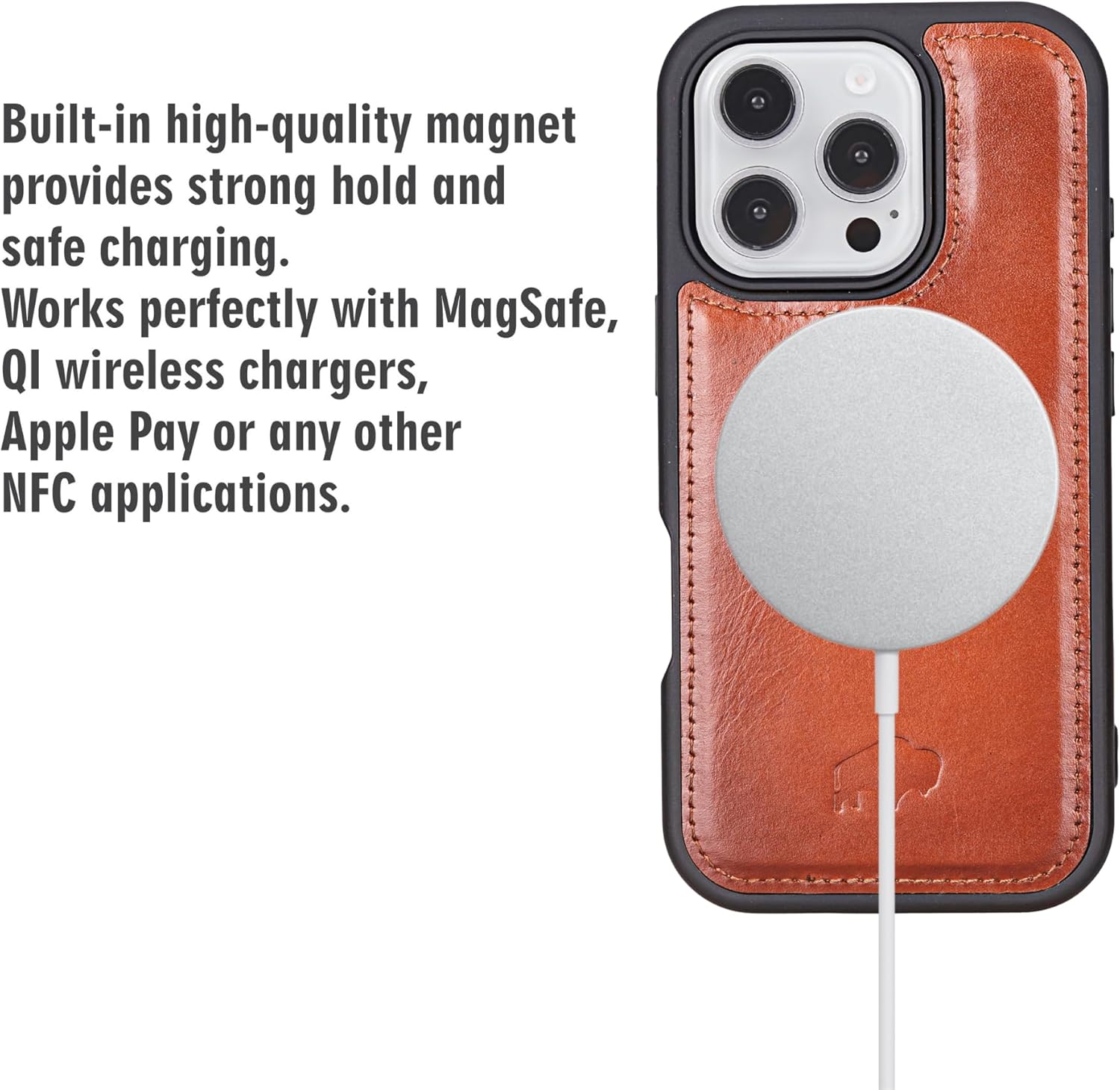 BLACKBROOK for iPhone 16 Pro Case with Card Holder, Tudor Premium Leather, 2-in-1 Trifold Folio Flip Case for MagSafe Wireless Charging, 8 Card Slots with RFID, Compatible with iPhone 16 Pro