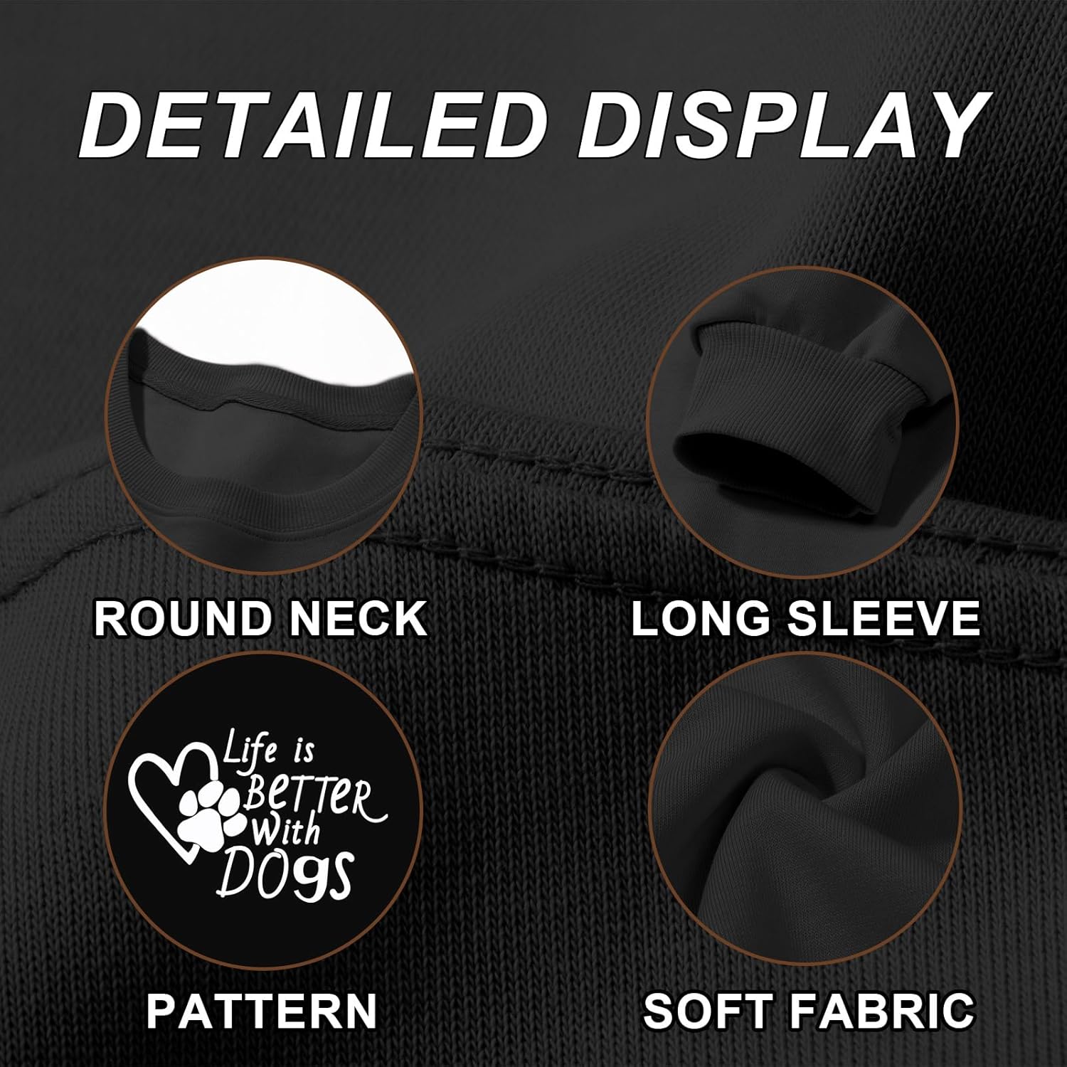 Dog Mom Sweatshirt Dog Lover Sweatshirts Love Heart Paw Graphic Long Sleeve Shirts Cute Pullover Gifts for Women - Image 7