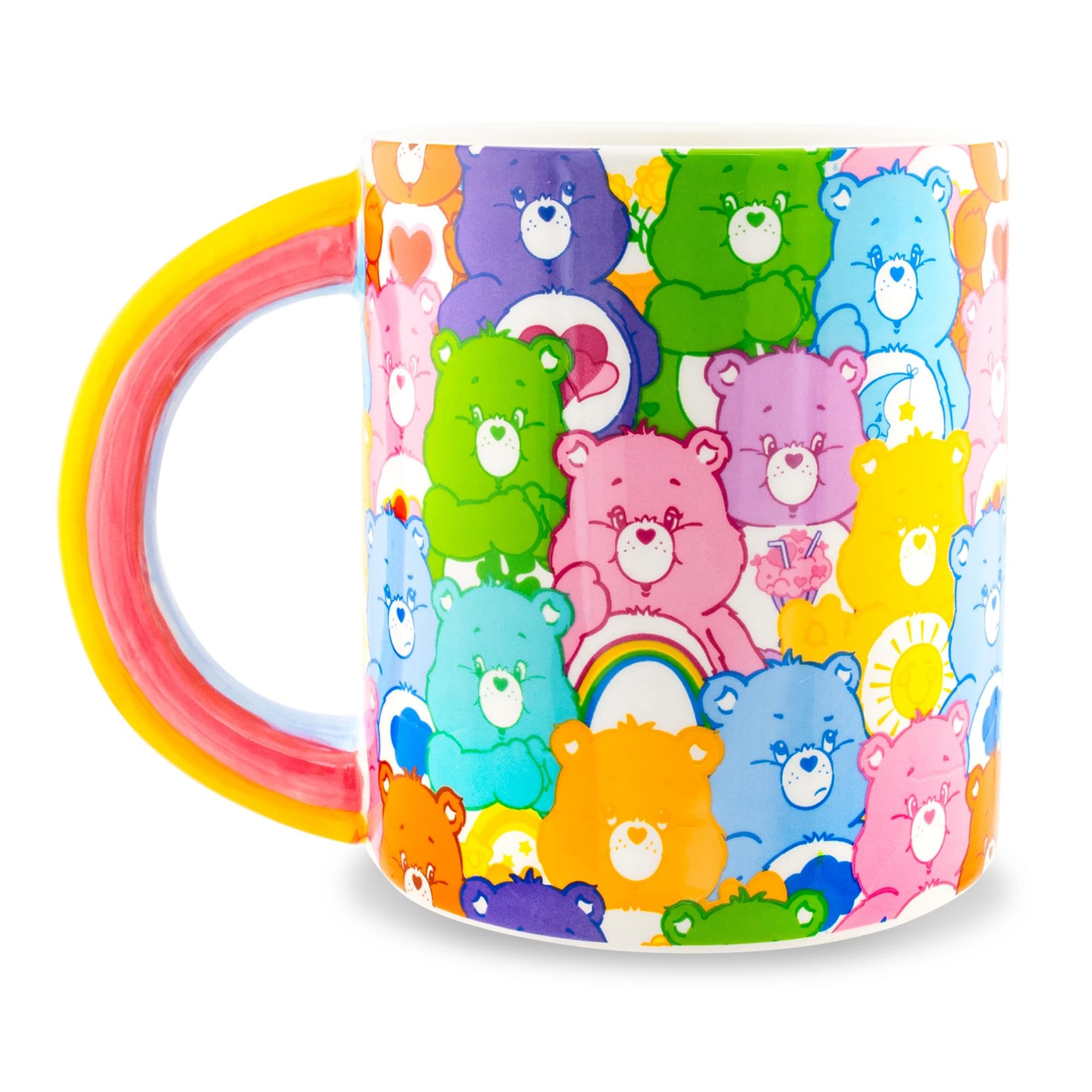 Silver Buffalo Care Bears Allover Print Ceramic Mug With Rainbow Handle, Multicolor, 20 Ounces - Image 3