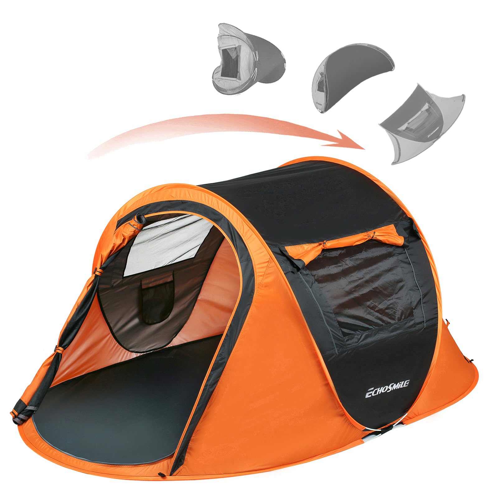 Pop Up Tents for Camping 4 Person Waterproof Military Popup Tent Camping Easy Up Camping Tents Instant Pop Up Tent Big Green - view 1