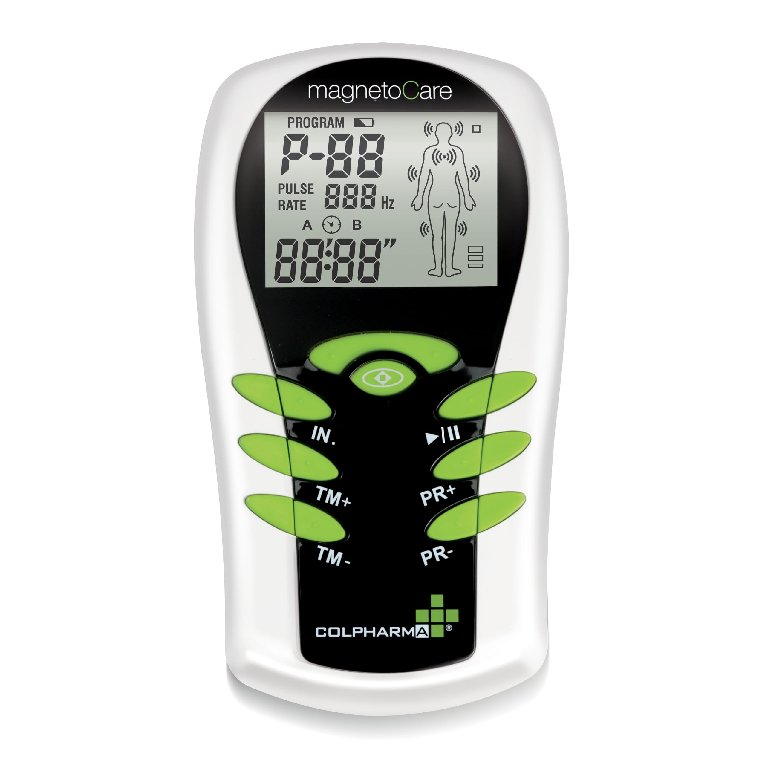 COLPHARMA MAGNETOCARE, Apparecchio Magnetoterapia, Magnetoterapia ad Alta Intensità, Magnetoterapia Bassa Frequenza o Alta Frequenza, 2 Canali 20 Programmi Intensità Regolabile