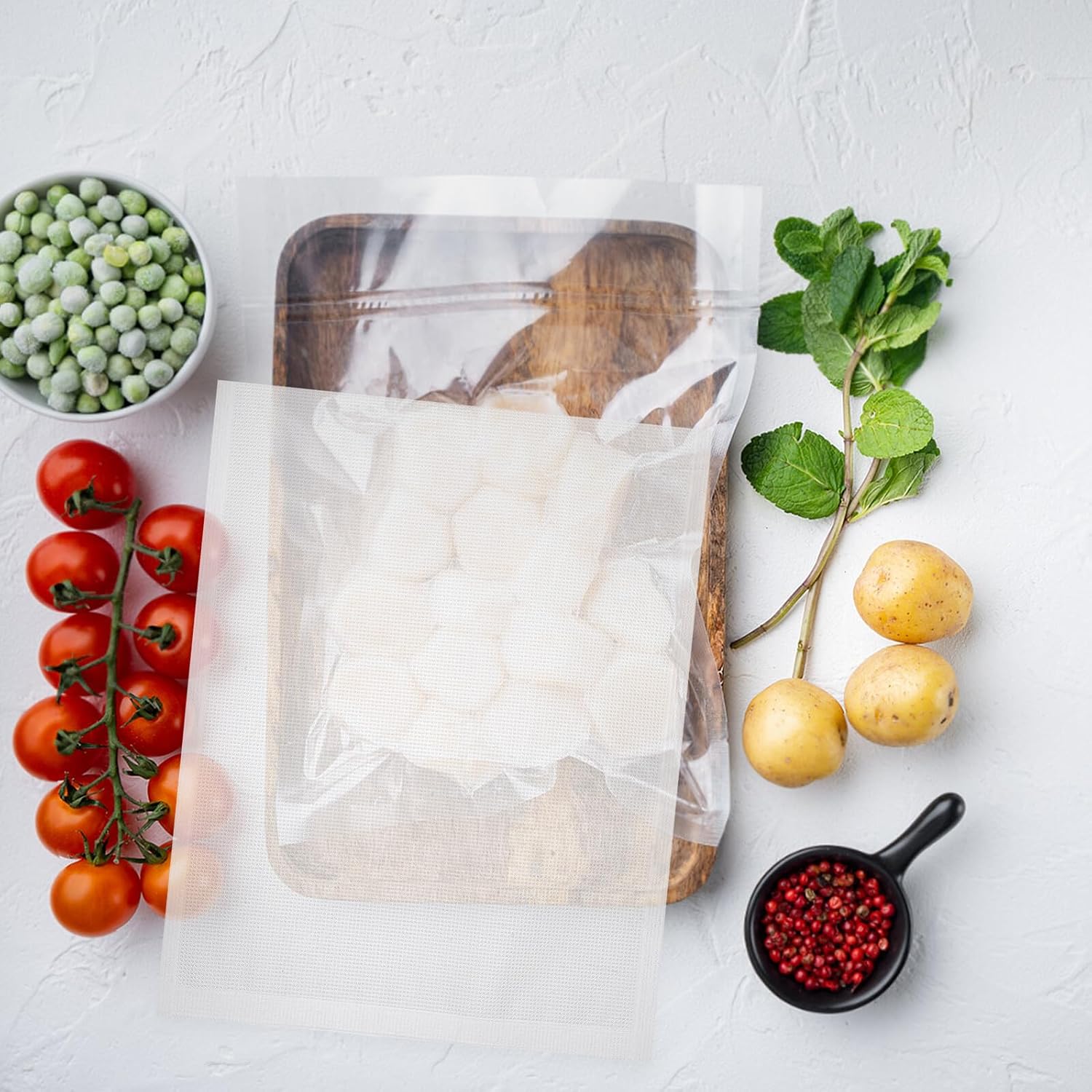 Ciieeo 100pcs 20x25cm Vacuum Seal Bags for Food Storage Thickened 7-layer Vacuum Food Sealer Bags Small for Freezer and Kitchen Meal Prep