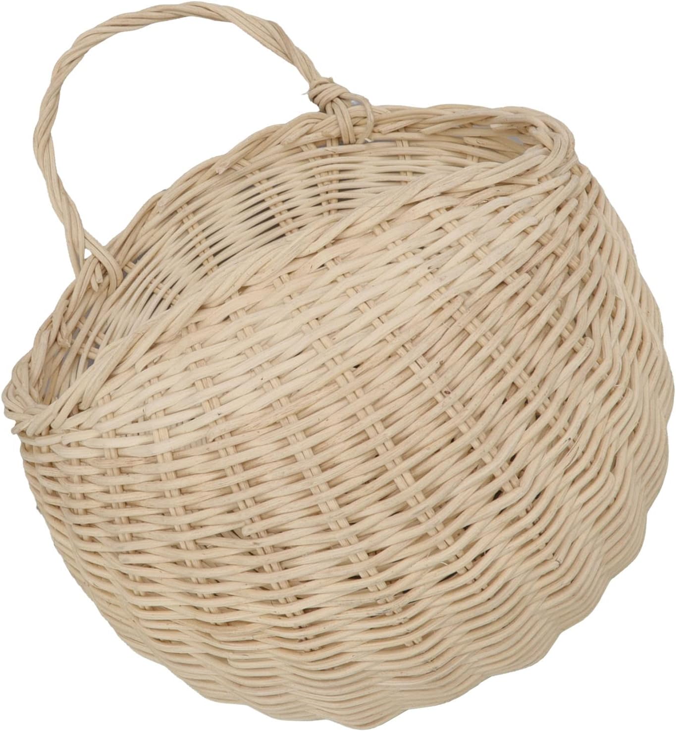 Wall Hanging Rattan Basket, Wall Mounted Woven Storage Basket, Multifunctional Home Decor with Deep Bottom and Sturdy Structure, Hanging Woven Rattan Basket for Bathroom Kitchen Li