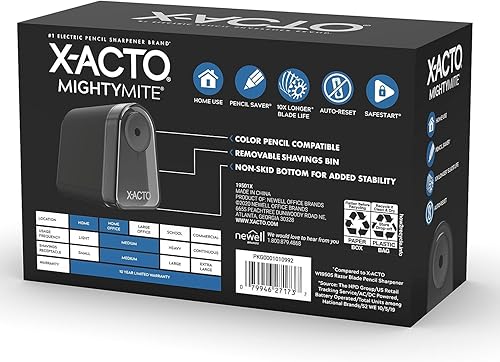 Miniatura 2 de X-Acto Mighty Mite - Sacapuntas eléctrico, color gris