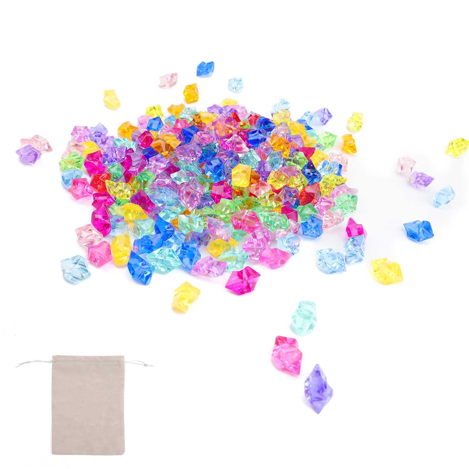 LNSYSNS260 Pieces Gemstones for Children, Acrylic Dimonds, Large Crystals Children, for Vase Decoration, Children's Game, Decoration Decoration