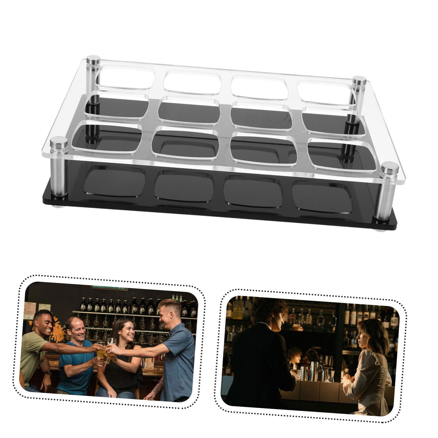 Amazon｜Totority クリアショットグレイ ウイスキーグラスホルダー