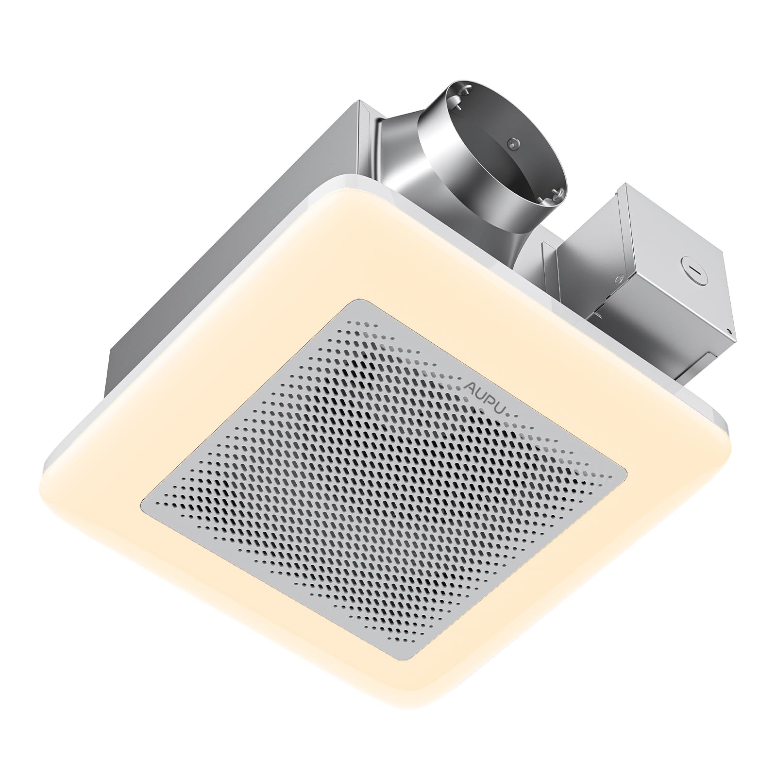 Photo 1 of AUPU Bathroom Exhaust Fan with 3CCT LED Light&Humidity Sensor,HVI&Energy Star Bathroom Fan, 50-80-110 CFM Household Extractor Fan,Retractable Bracket Ventilation Fan,4''Duct,Ceiling Mounted,0.8 Sone